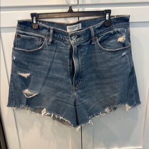 Denim Blue Distressed Women's Shorts